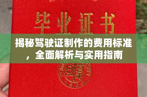 洪洞揭秘驾驶证制作的费用标准，全面解析与实用指南