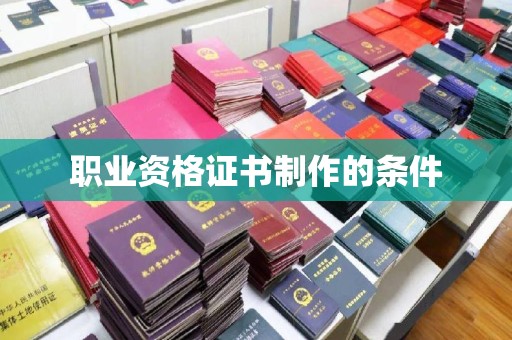 洪洞职业资格证书制作的条件