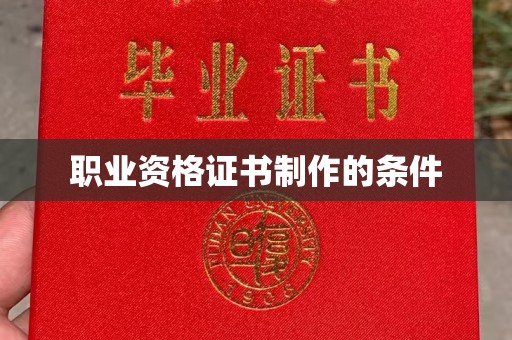 洪洞职业资格证书制作的条件